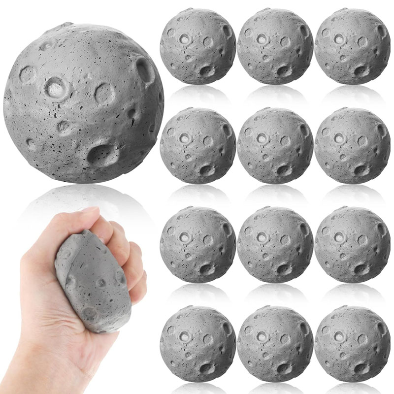 Stress Relief Squeeze Soft Foam Ball para Crianças, Lua e Sol Bola, Sistema Solar, Brinquedos Educativos, Novidade Presente
