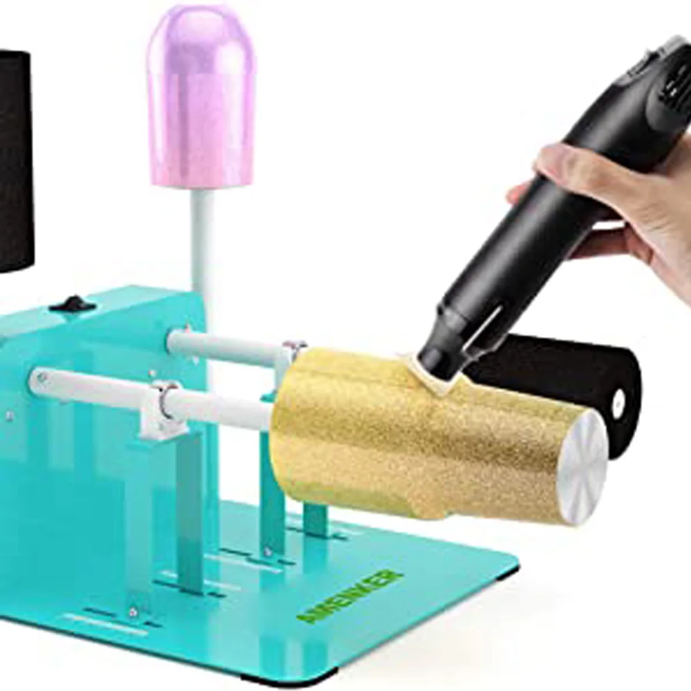 300W elektryczny Mini pistolet do opalania ręczny gorący wiatrówka z 300 szt. Termokurczliwym kolbą do wytłaczania rzemiosła termokurczliwego PVC