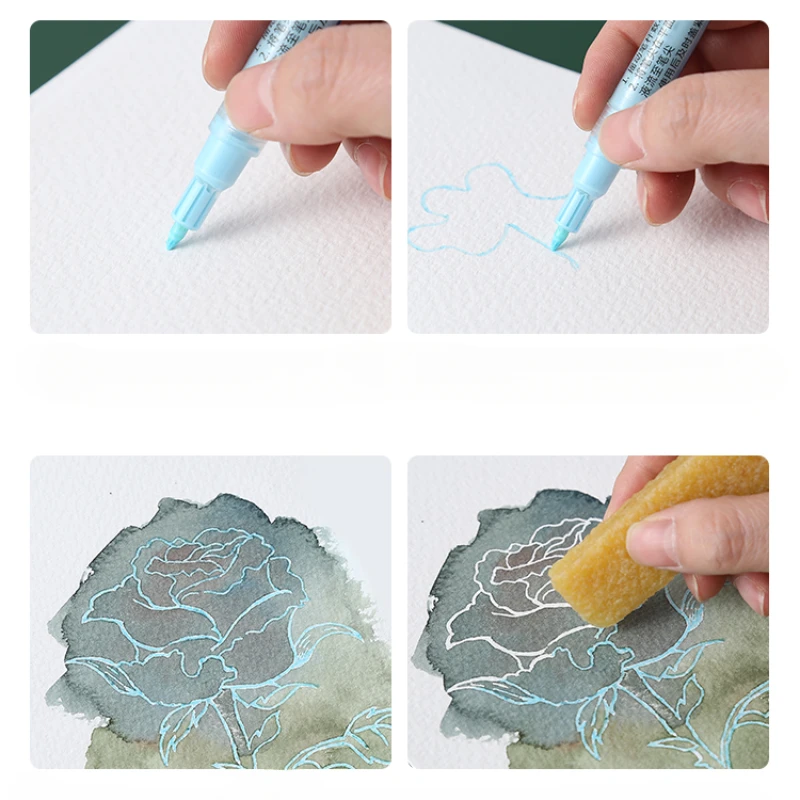 Mark Pen Type Watercolor Masking Liquid 0.7mm Blank Glue Rubber Eraser Ręcznie malowane akwarelowe gwasze do malowania artykułów artystycznych