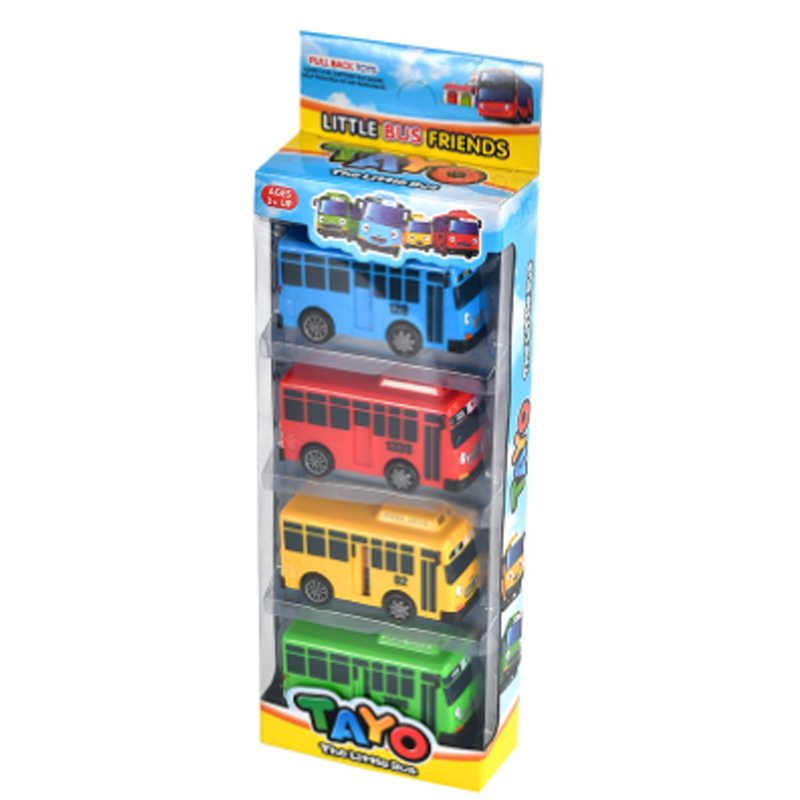 Mini Boomerang bus Pull Back Car can Open the Door Small Bus set Toys Educational toys for children