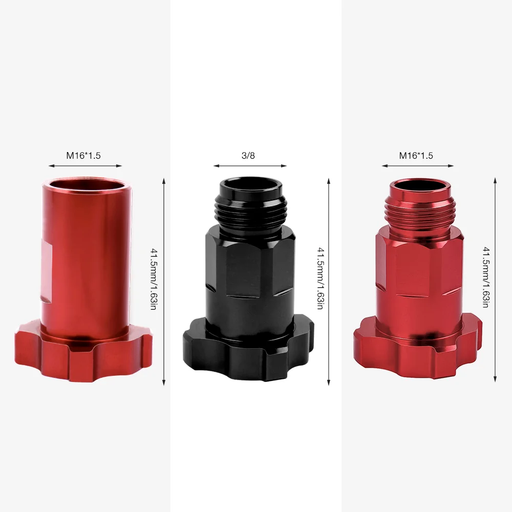 Quick Connector Spray Gun Adapter M16x1.5 Red & Black G3/8 External M16x1.5 Red Internal Airbrush Adapter Disposable Paint Cup