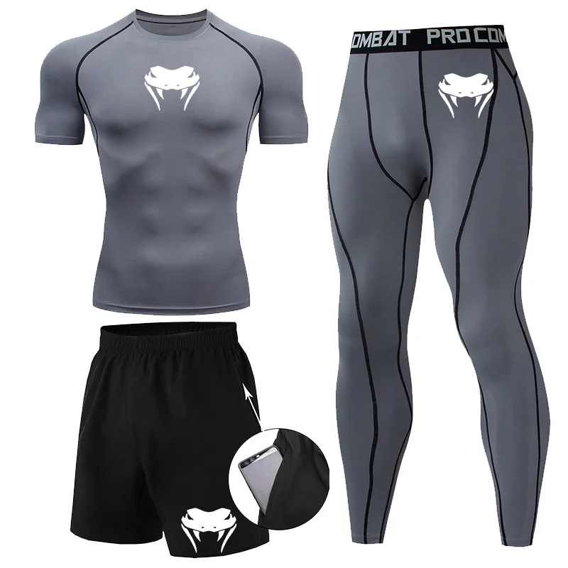 新しい MMA Tシャツ + パンツセット柔術ラッシュガード男性 Bjj ムエタイジャージ長袖 Boxeo 服ジム rshirt トップスパンツショーツ