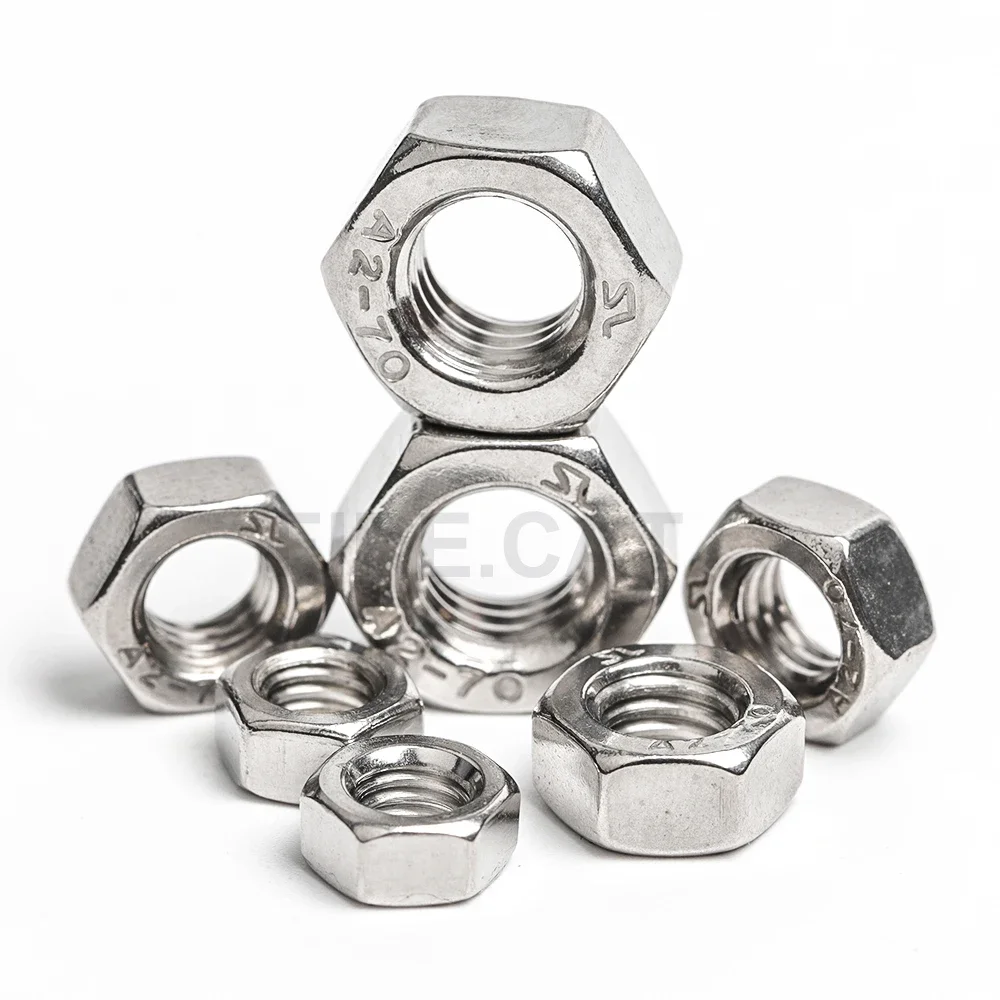 Kit surtido de tuercas hexagonales métricas 180-360 304 piezas de acero inoxidable M1.6 M2 M2.5 M3 M4 M5 M6 M8 M10 M12 juego de tuercas externas surtidas