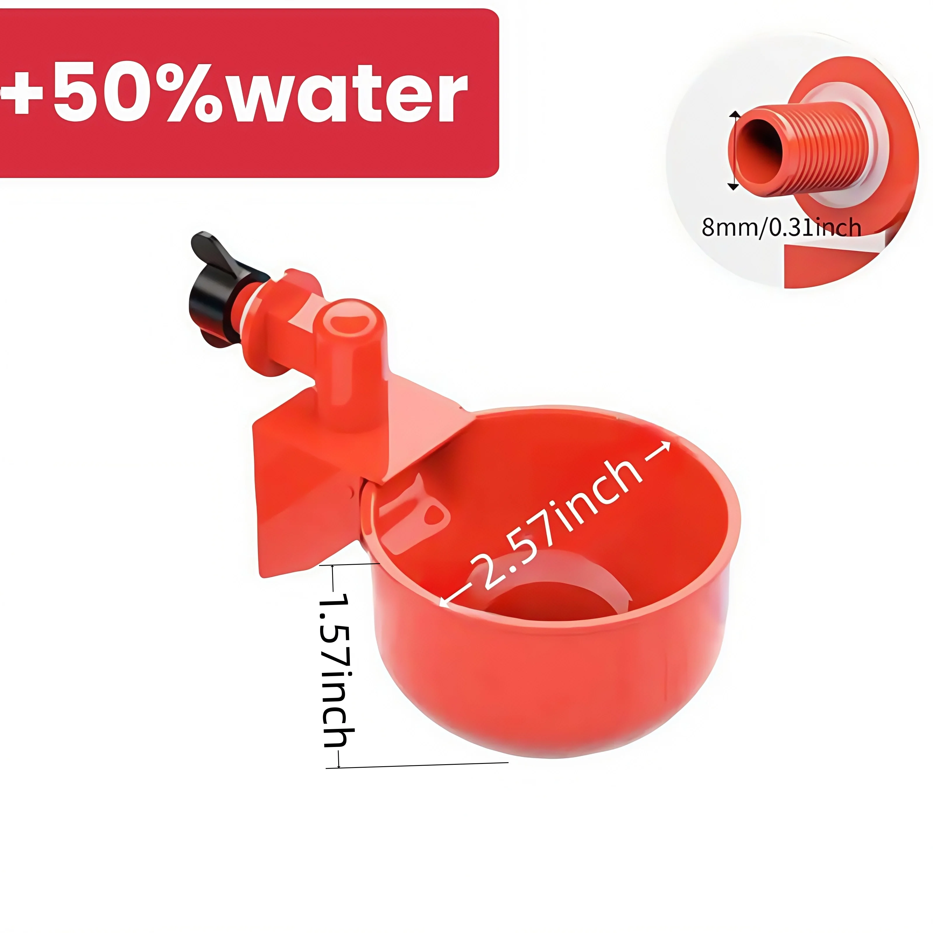 5/10/20 Pcs Automatic Poultry Drinking Bowl Chicken Waterer Cups Duck Drinking Machine Hanging Drinking Bowls Water Dispenser