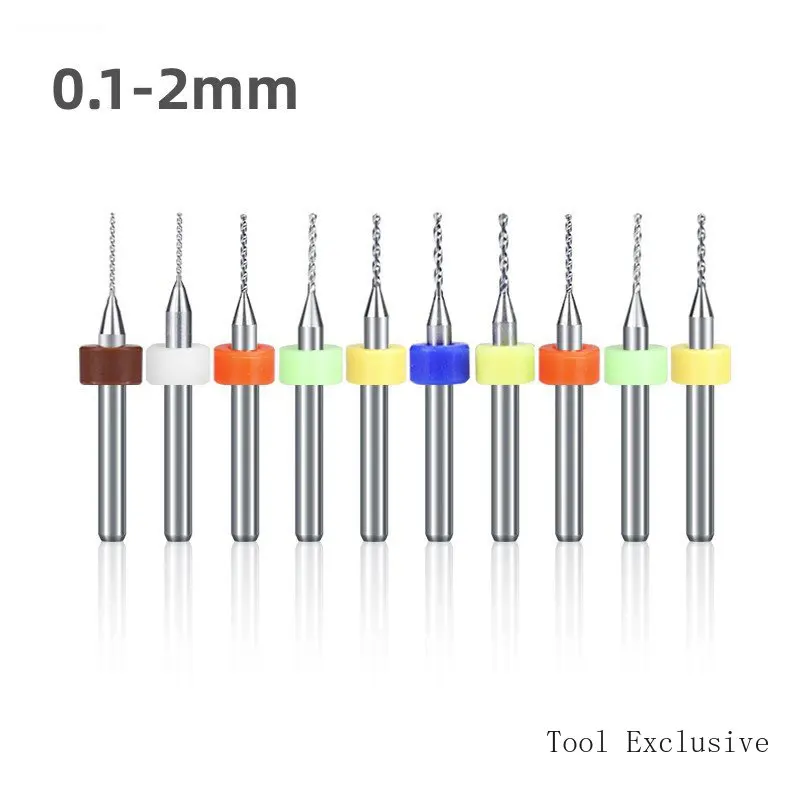 0.1-2mm PCB tungsten steel Fried Twists drill micro engraving drill hole fixed drill Print Circuit Board Mini CNC Drilling Bit