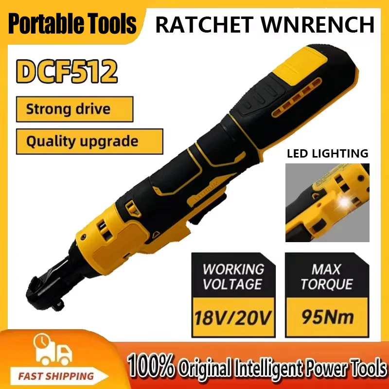 Dewalt DCF512 Llave de ángulo recto de trinquete sin escobillas de 1/2 pulgadas Controlador inalámbrico LED Llave de potencia de velocidad variable Herramientas eléctricas de 20 V