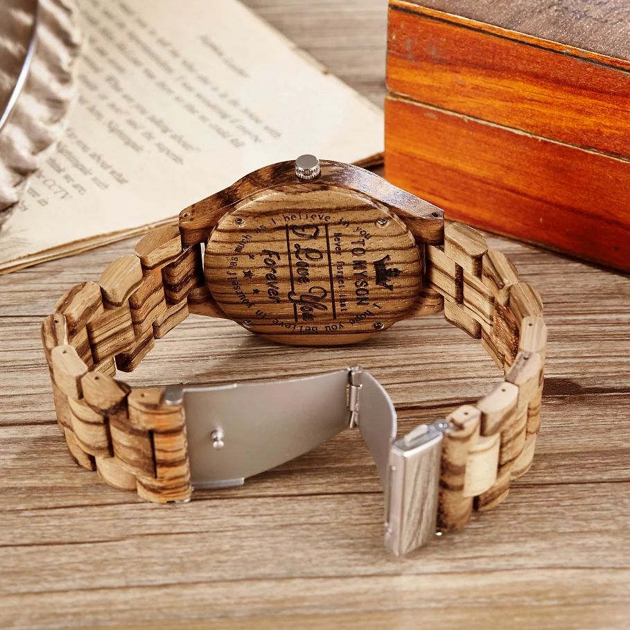 Reloj de madera para hombres y mujeres, relojes de pulsera de cuarzo de lujo, relojes de pareja casuales, cronógrafo, moda