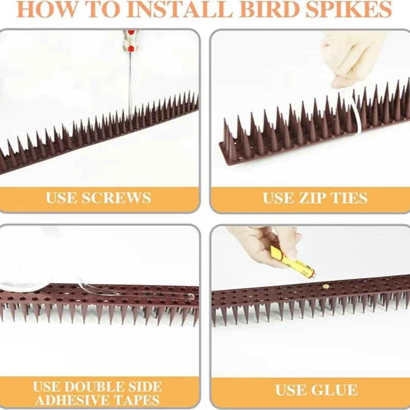 12 ชิ้นรั้ว Wall Spikes Bird Deterrent Spikes พลาสติก Anti Climb แมวสัตว์ Repellent สําหรับรั้วสวนนกนกพิราบ Spikes