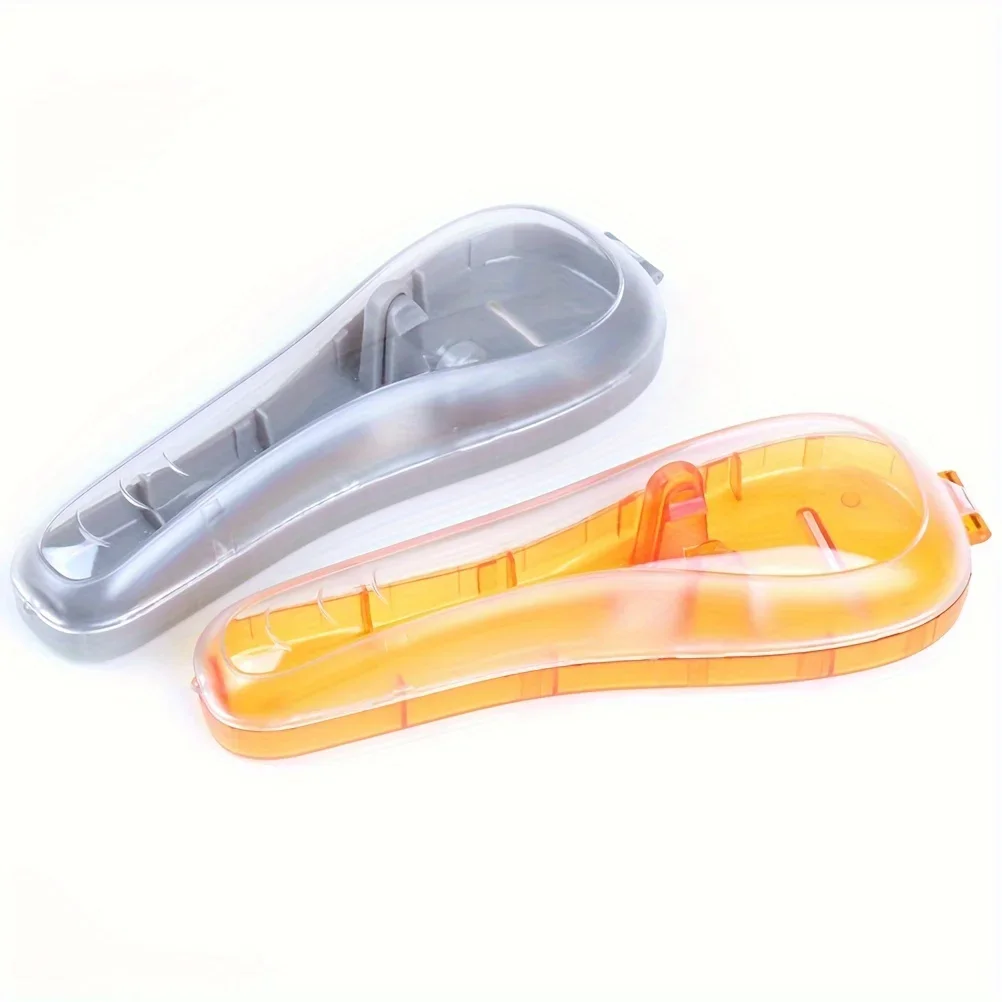 Transparent portable travel men's manual shaving protection plastic box lid container storage shaver protection box storage