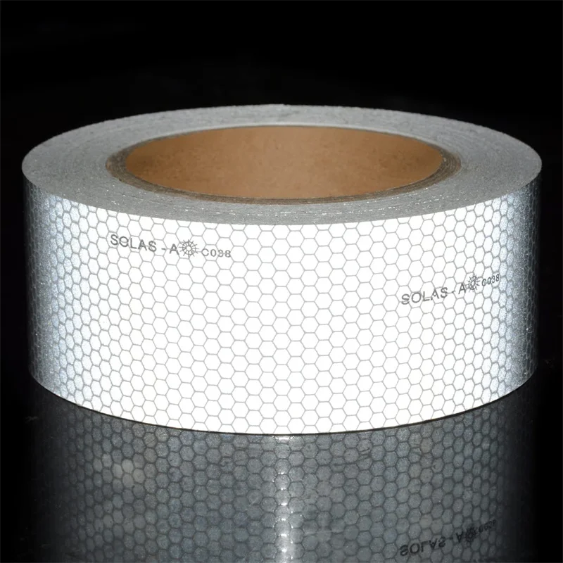 5 cm * 5 m Hochintensives reflektierendes Solas-Grade-Klebeband, wasserdicht, Auffälligkeit, hochintensiver Reflektor, selbstklebender Aufkleber für Boot