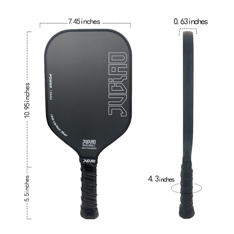 グラファイト質感表面pickleballラケット、T700生パドルスピンusapa準拠プロ