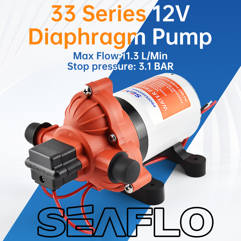 SEAFLO 33 シリーズ自動海水ダイヤフラムポンプ 12V 自吸式電気ヨットボート船 RV キャラバン高圧