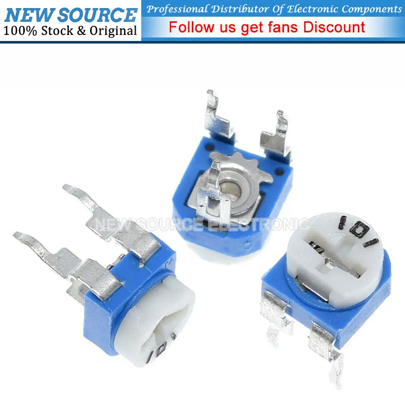 20pcs RM065 RM-065 100 200 500 1K 2K 5K 10K 20K 50K 100K 200K 500K 1M Ohm Trimpot Trimmer Potentiometer Variable Resistor