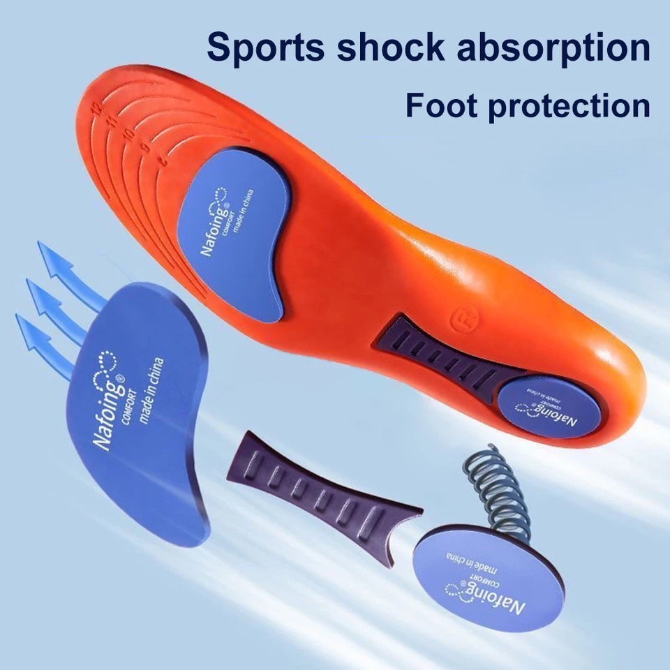 Sport Orthopedic Insoles for Feet Men Women EVA Breathable Shock Absorption Shoes Insole for Running Basketball Sport Care Pads