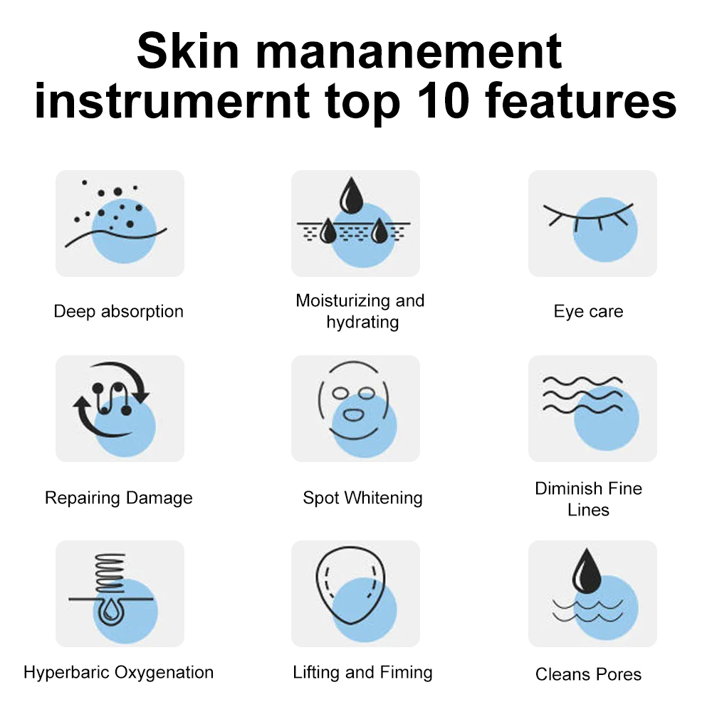 10 w 1 Hydrogen Oxygen Small Bubble Machine Facial Deep Cleansing Acne Pore Blackhead Removal Skin Tighten Hydro Dermabrasion