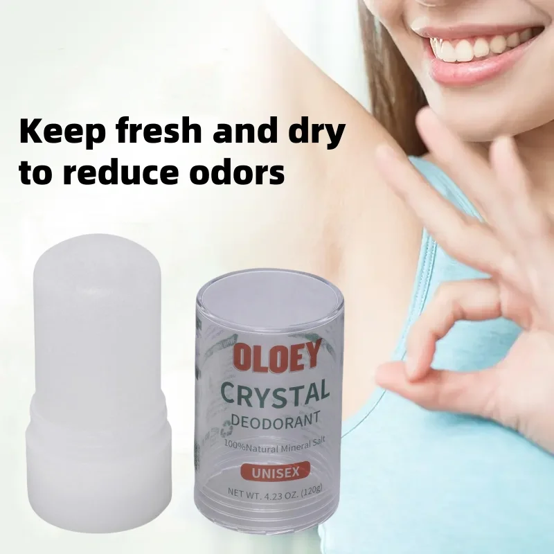 Removedor de odor corporal 120g/60g, bastão antitranspirante, novo bastão de alúmen, desodorante de cristal de alúmen, removedor de axilas, mulheres e homens