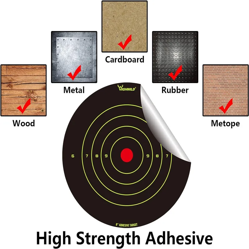 5-30pcs Round Target Pasters Splatter Target Paper Reactive Shooting Train 8 inch Self Adhesive Stickers Hunting Dots Gun Rifles