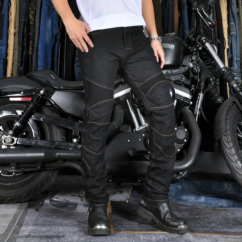 Nowe spodnie motocyklowe, dżinsy jeździeckie, zapobiegające upadkom, klasyczne spodnie motocyklowe, spodnie wyścigowe na każdą porę roku