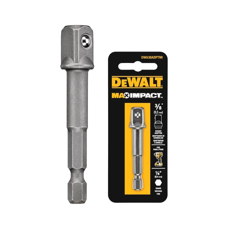 DEWALT DWA12ADPTMI DWA38ADPTMI Square Adapter Max Impact 1/4" TO 1/2" 3/8" Conversion Hex Adapter Power Tool Accessories