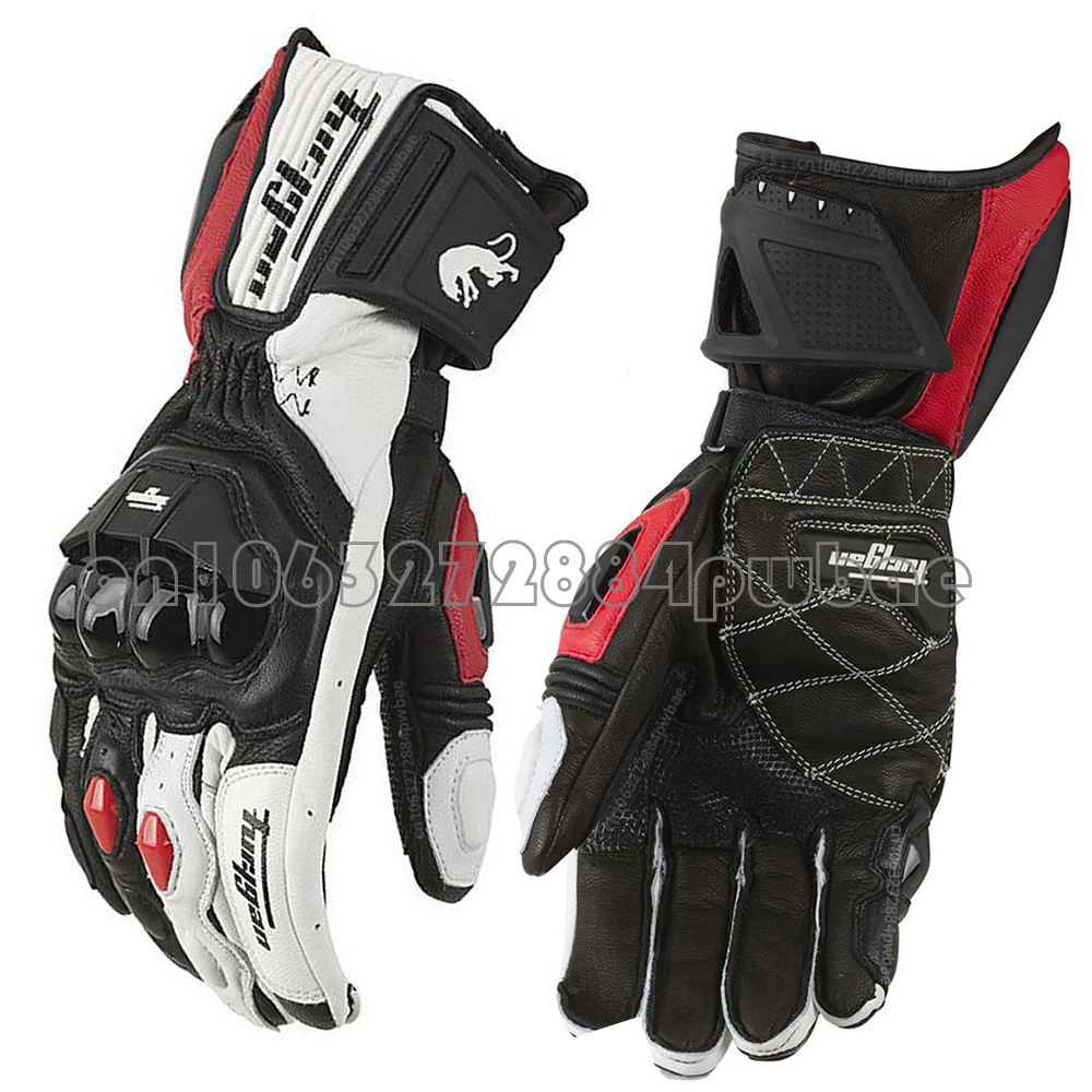 Motorbiker lederen handschoenen koolstofvezel beschermende handschoenen heren motorcross motorhandschoen biker racehandschoenen zwart