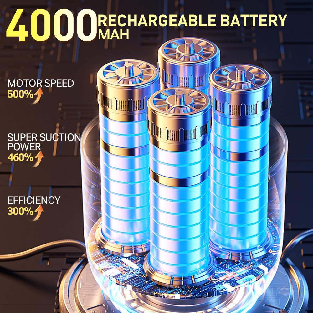 SZUK Portable Car Vacuum Cleaner 165000Pa Powerful Wireless Vacuum Cleaner Strong Suction Handheld Mini Vacuum Cleaner for Car