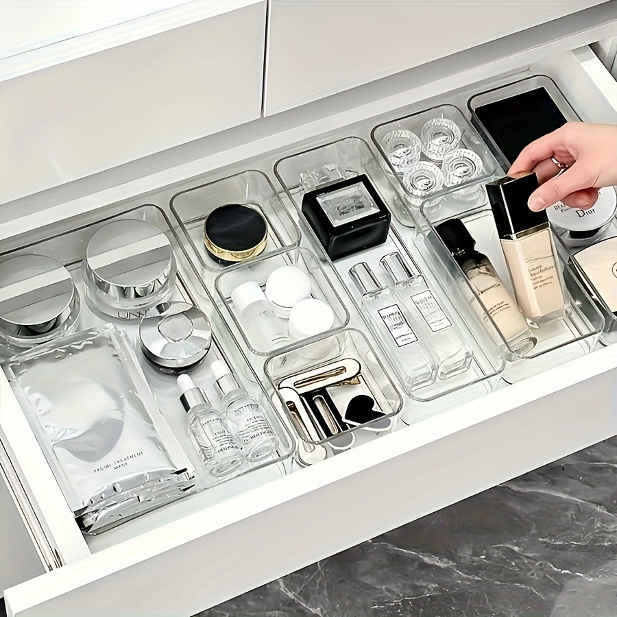 Cosmetic and Stationery Storage Box, Suitable for Makeup,Office Supplies, Home Storage, Desk & Drawer Organizer for Home Storage