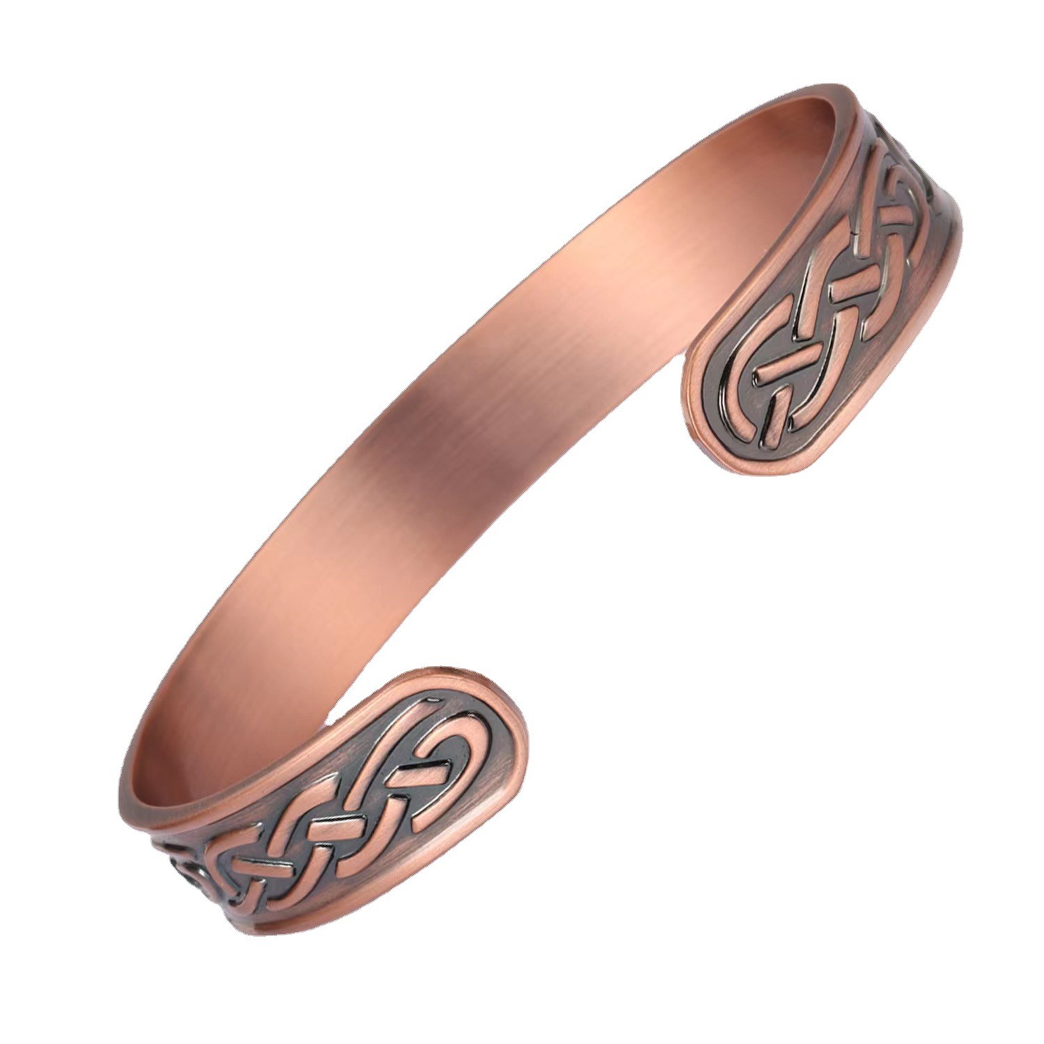 European and American Retro Water Ripple Magnetic Antique Red Copper Popular Opening Adjustable Magnet Energy Bracelet
