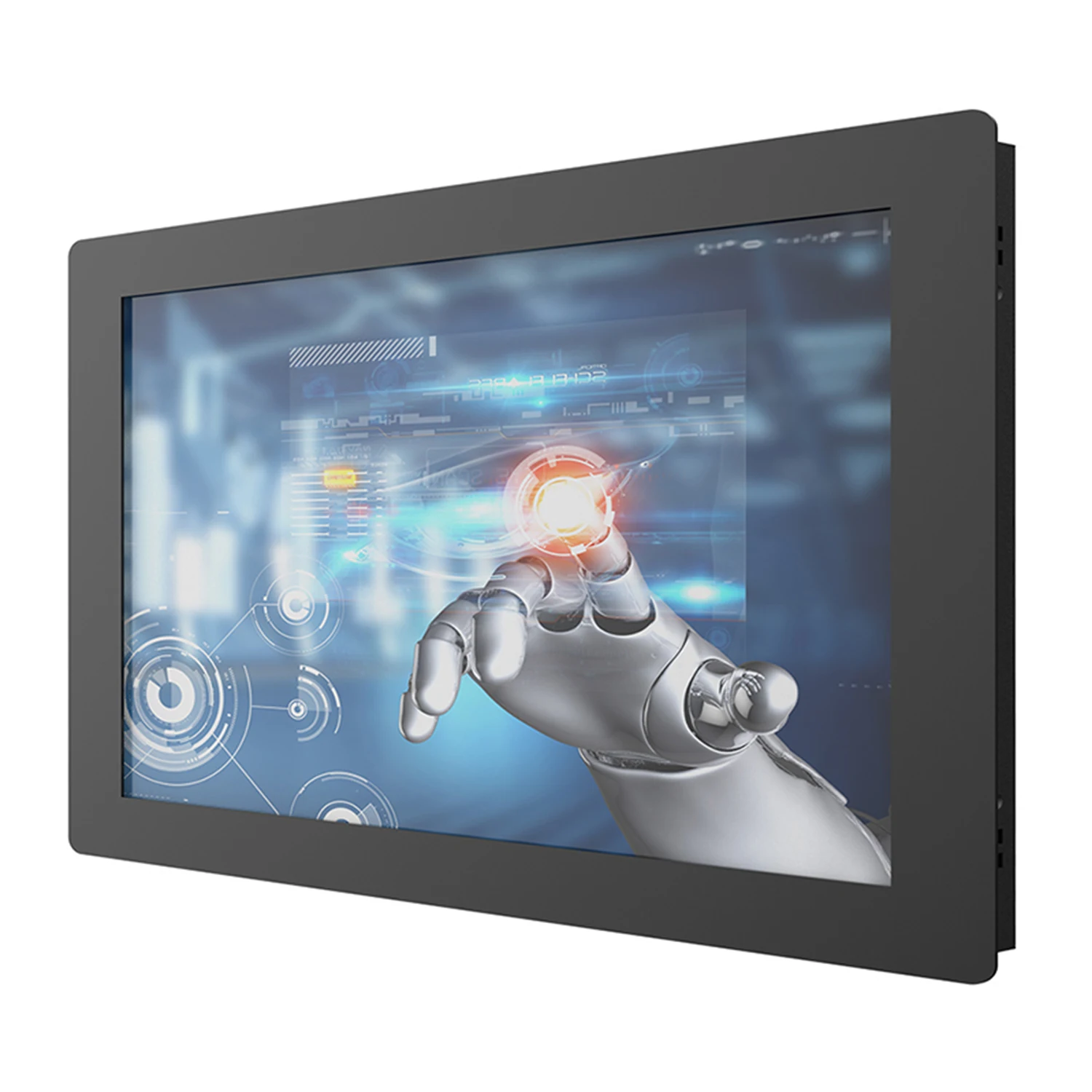 18,5 19 23,6 pulgadas panel de ordenador industrial pc táctil todo en uno pc con pantalla táctil resistiva wifi incorporado com para win10 pro