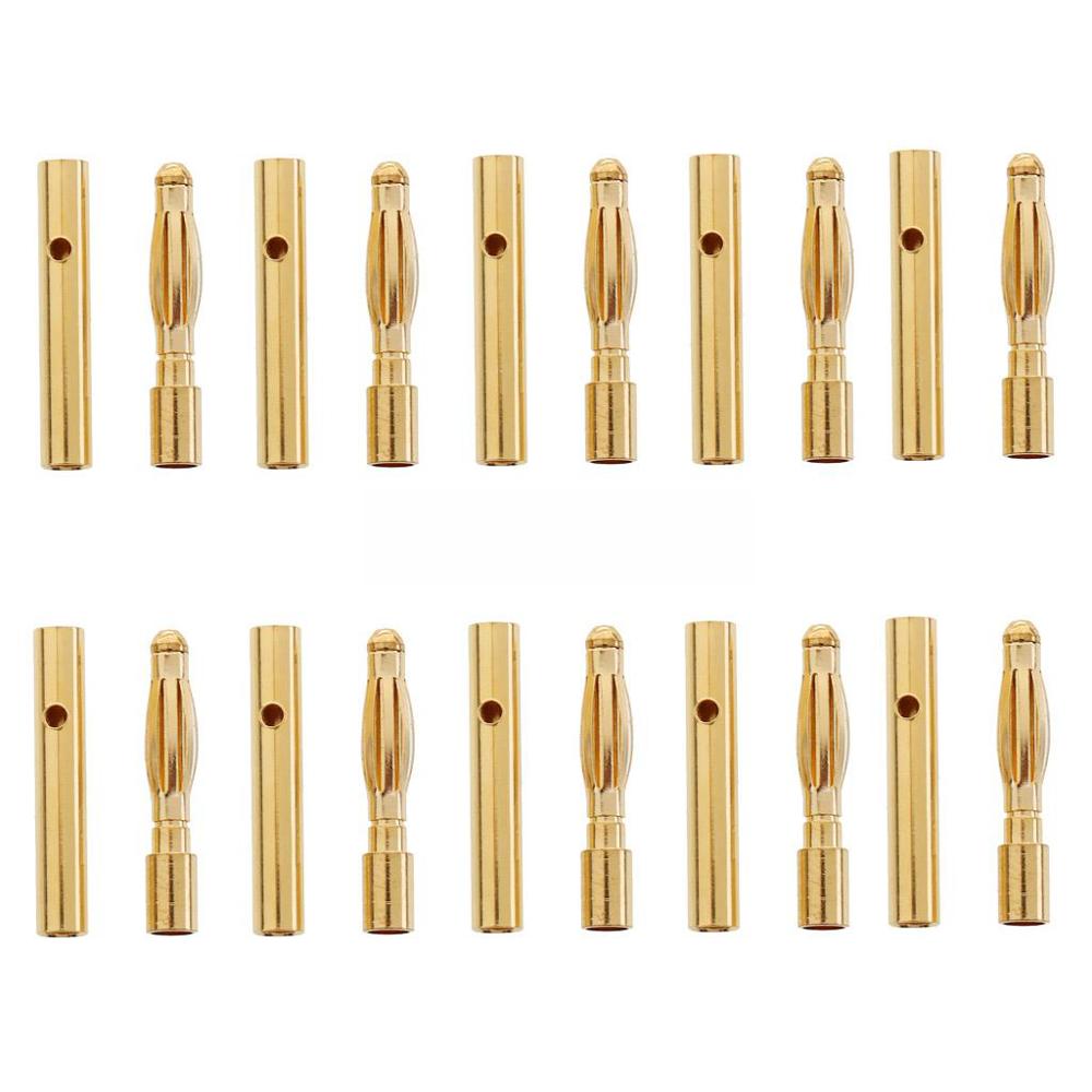 5/10 pares 2,0mm/3,0mm/3,5mm/4,0mm/5mm/5,5mm/6mm/8mm RC batería chapado en oro conector tipo bala Banana macho hembra
