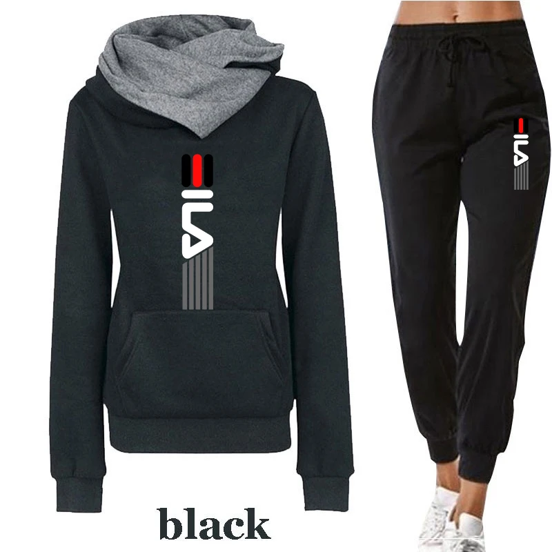Frühling Und Herbst Frauen Hoodie Trainingsanzug 2-teiliges Set Sweatshirt Set Casual Tops Sport Lange Hosen Weibliche Plus Größe Vetement