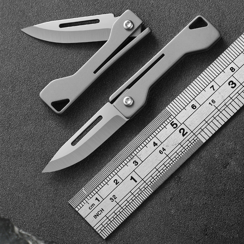 1pc EDC Titan Mini Klappmesser Taschenmesser dünnes Taschenmesser Taschenmesser für Frauen Obstmesser