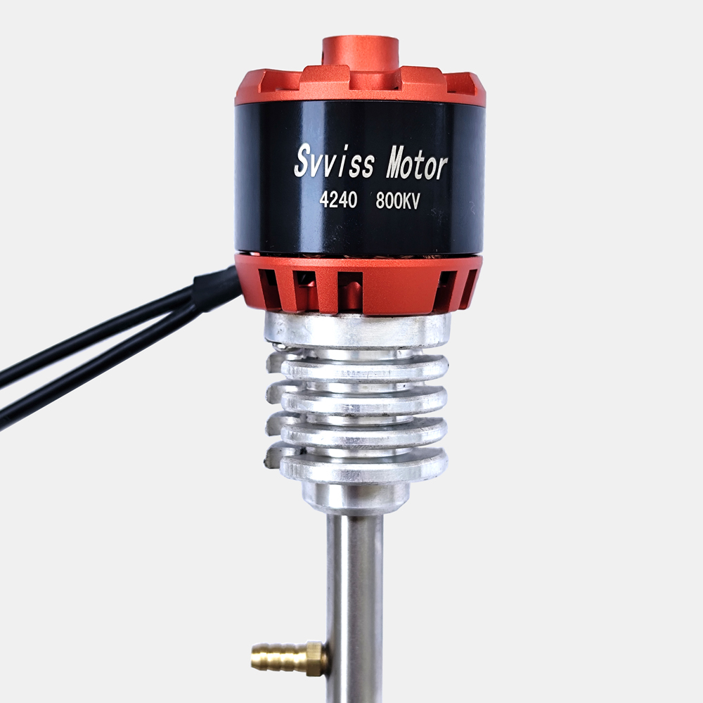 Arbre de pilote de moteur sans balais 4240 kv800, longue course de 210mm, moteur hors-bord de bateau, pièces de rechange