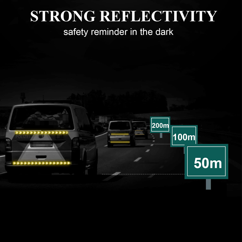 5cmx10m Reflective Tape Stickers Car Styling Self Adhesive Warning Safety Tape Automobiles Reflective Film
