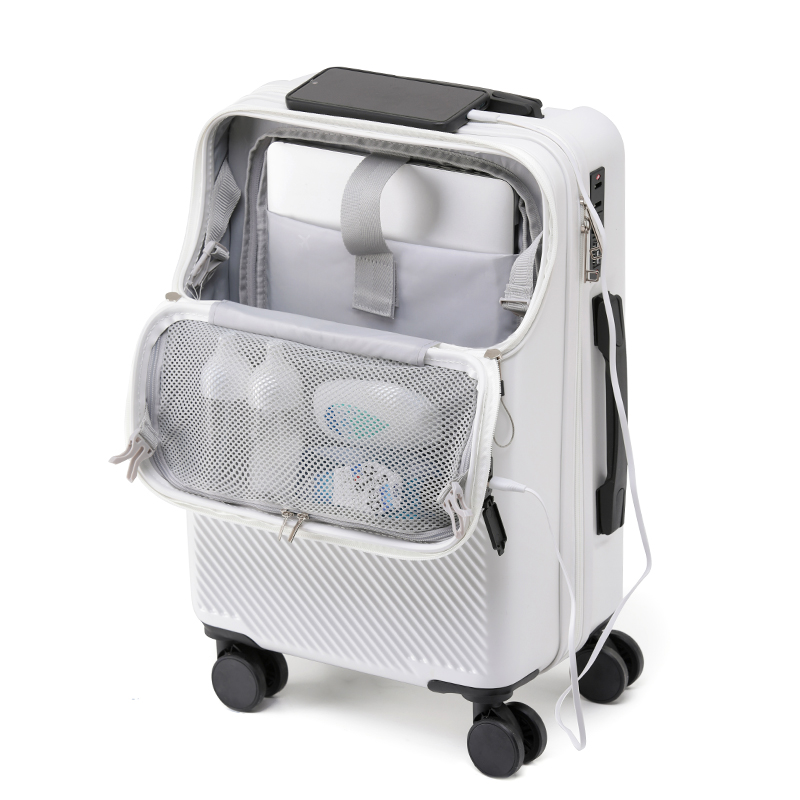 Bagagem de Trolley de Abertura Frontal com Senha, Mala de Viagem, Carry on Bagagem, Business Laptop Trolley Bag