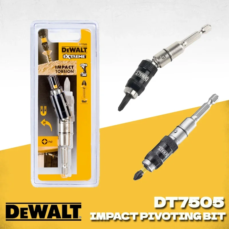 Dewalt DT7505-QZ ponta giratória ajustável suporte de broca magnética acessórios de ferramenta broca giratória único em suporte blister dt7505