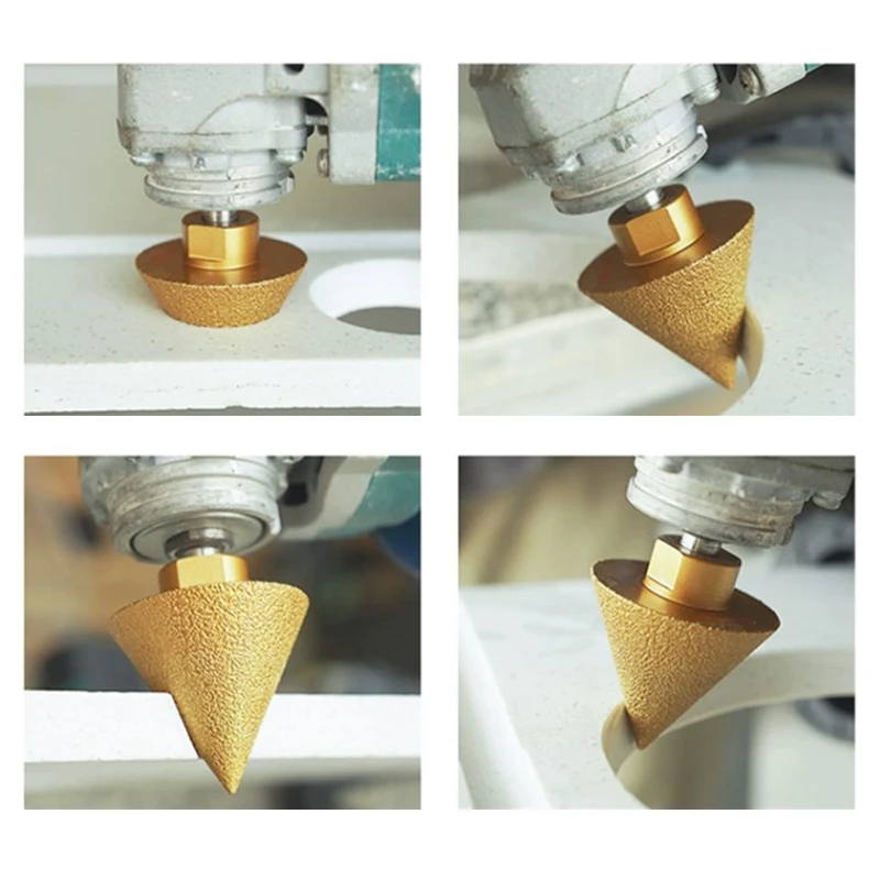 M10 38/50mm Enlarged Hole Beveling Chamfer Dill Bit Threaded Polishing Utility Tapered Umbrella Grinding Head Engraving Cutting