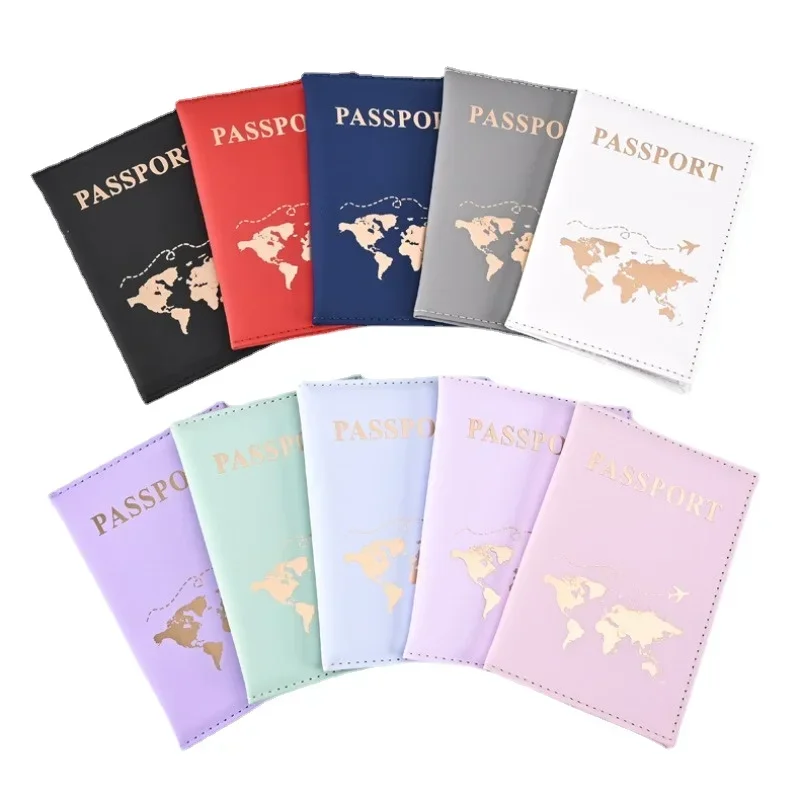 Funda sencilla para pasaporte para hombre y mujer, tarjetero de moda, Cartera de viaje para boda