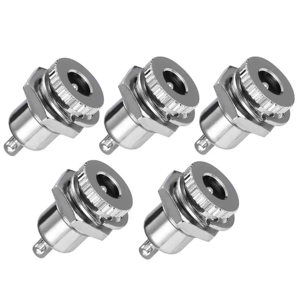 Novo 5 pacote DC-099 5.5mm x 2.1mm 30v 10a dc tomada de alimentação, adaptador de conector de montagem em painel fêmea rosqueado