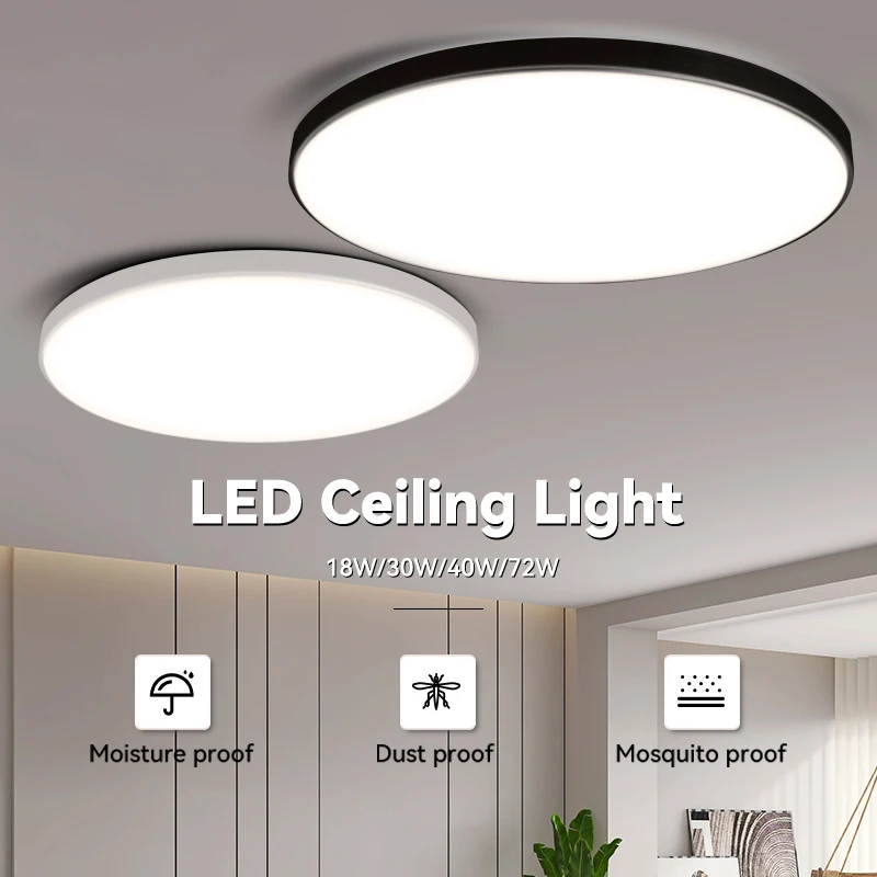 Lampada da soffitto a LED Super Power-Saving 18W-40W interni Lustre camera da letto Garage bagno elettrodomestico luci apparecchio lampadario a Led