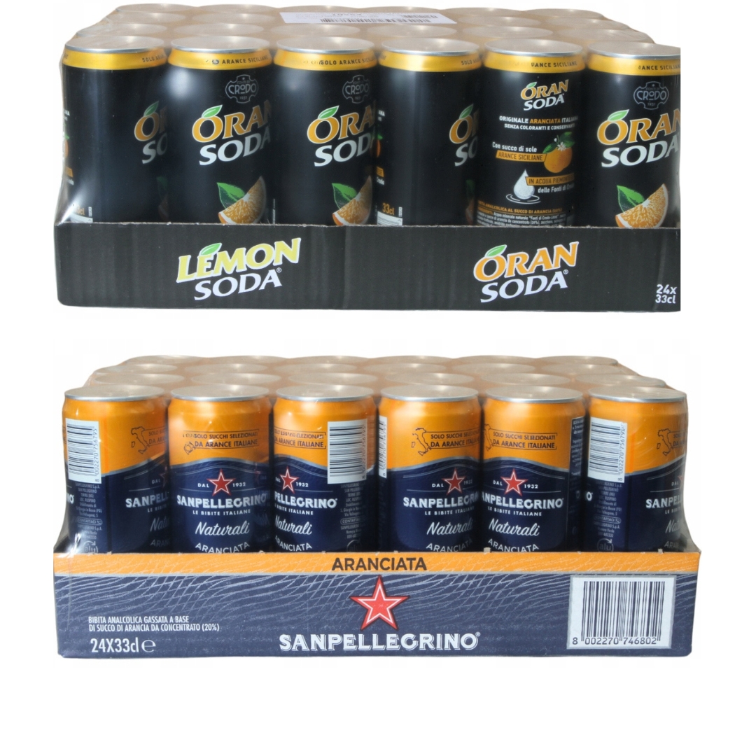 Kohlensäurehaltige Getränkedose im Set 48 x 330 ml – San Pellegrino & Fondi Di Crodo
