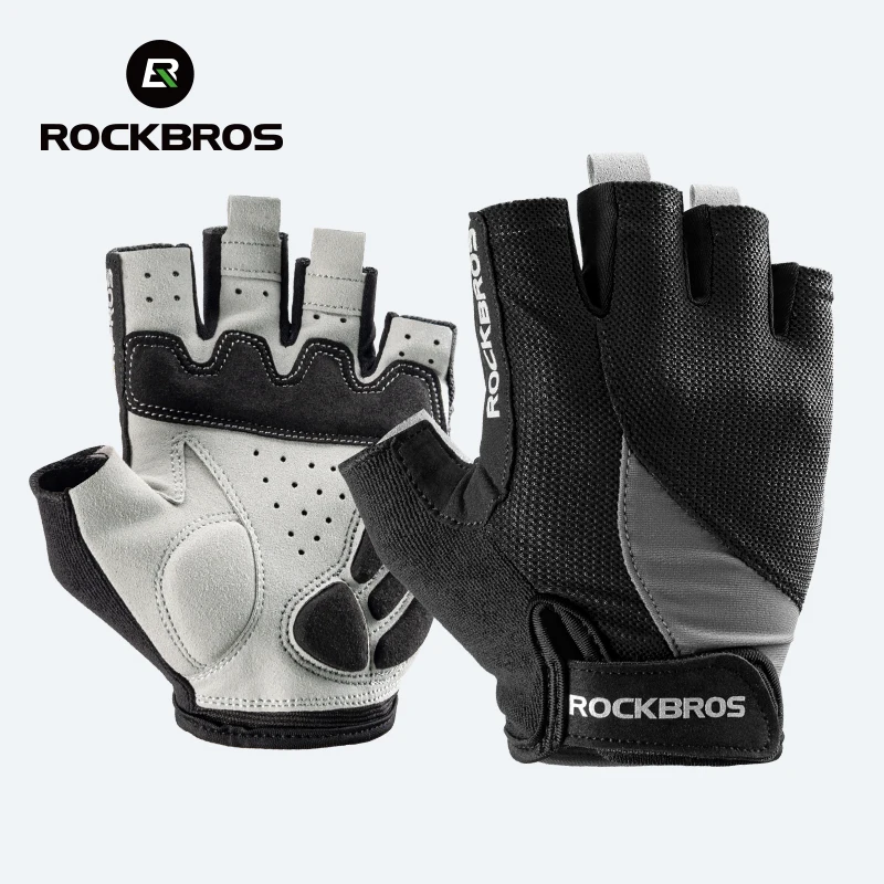 ROCKBROS Half Finger Fahrradhandschuhe MTB Straße Frühling Sommer Atmungsaktive Shorts Fahrradhandschuhe Männer Frauen Gel Gepolsterte Fahrradhandschuhe