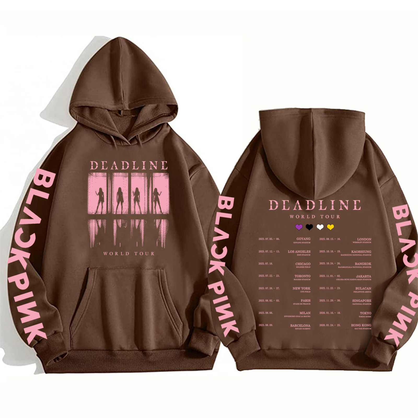 2025BP Deadline Black World Tour Hoodie Harajuku Pullover Tops Man Vrouw Sweatshirt Fans Gift