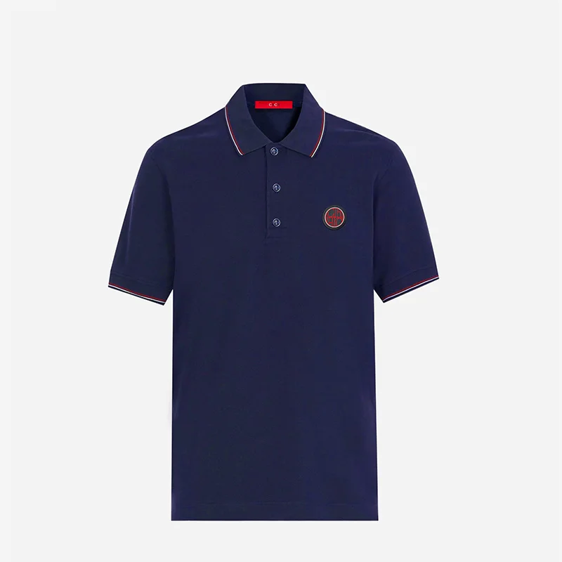 เสื้อโปโลผู้ชายใหม่2024, เสื้อโปโลผ้าคอตตอนแท้ผู้ชายธุรกิจฤดูร้อนแฟชั่นสีล้วนสวมใส่สบายอเนกประสงค์
