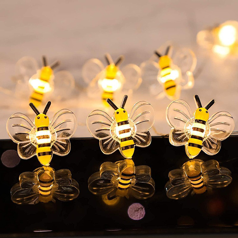 3/1M LED Bee Lichter String Batterie Betrieben Im Freien Wasserdichte Fee Girlande Lampe Für Festival Weihnachten Garten Schlafzimmer decor