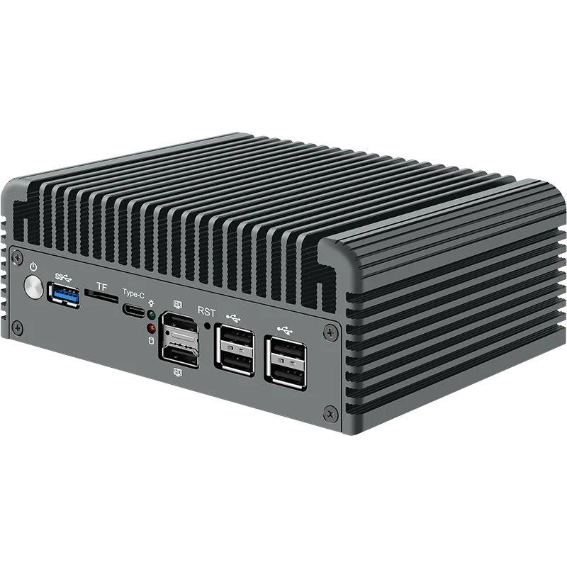 Bezwentylatorowy Mini PC Intel Core N355/N305 i226-V 6*2.5G LAN DDR5 2xNVMe 1xSATA3.0 Firewall Server pfSense Proxmox
