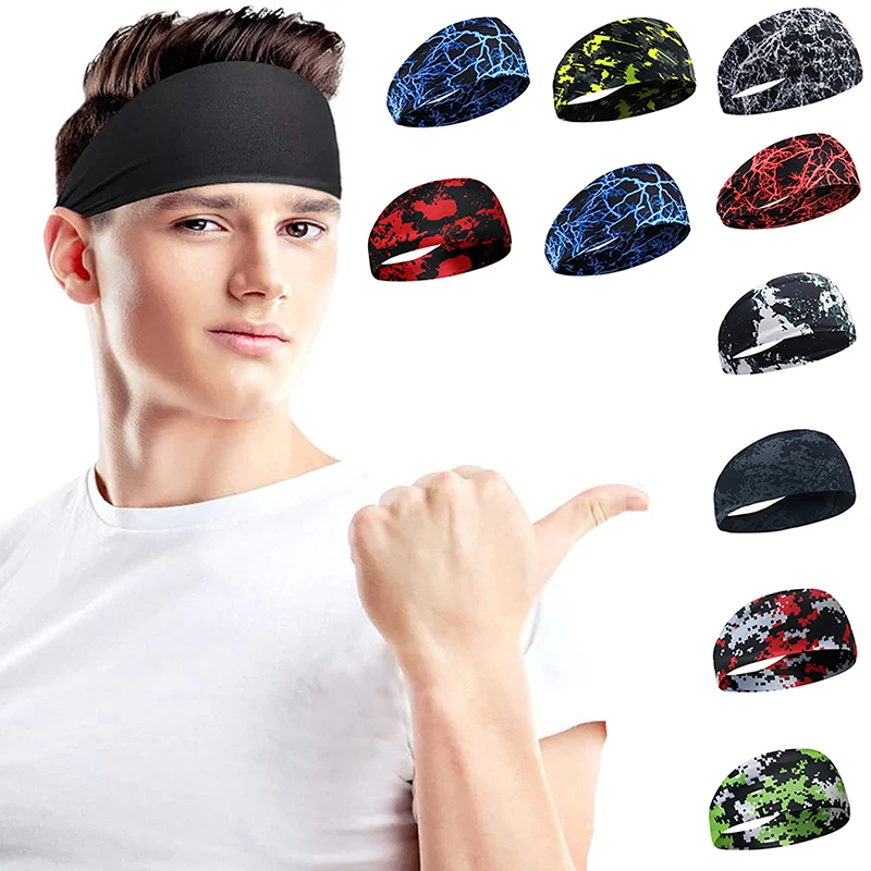 1PC Unisex Fitness Anti Sweating Band แถบคาดศีรษะกีฬาดูดซับผมโยคะ