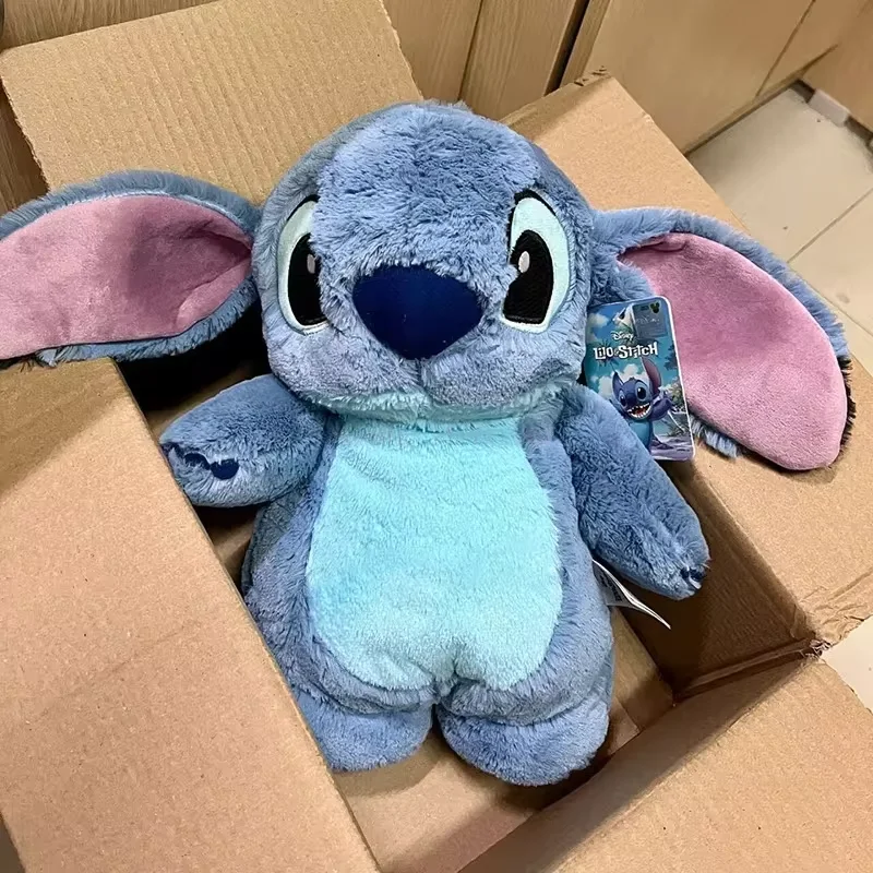 Stitch Angel Lotso botella caliente de mano de felpa, botellas de agua caliente Kawaii, bolsa de mano cálida portátil suave de invierno, juguetes de Anime, regalo de Navidad