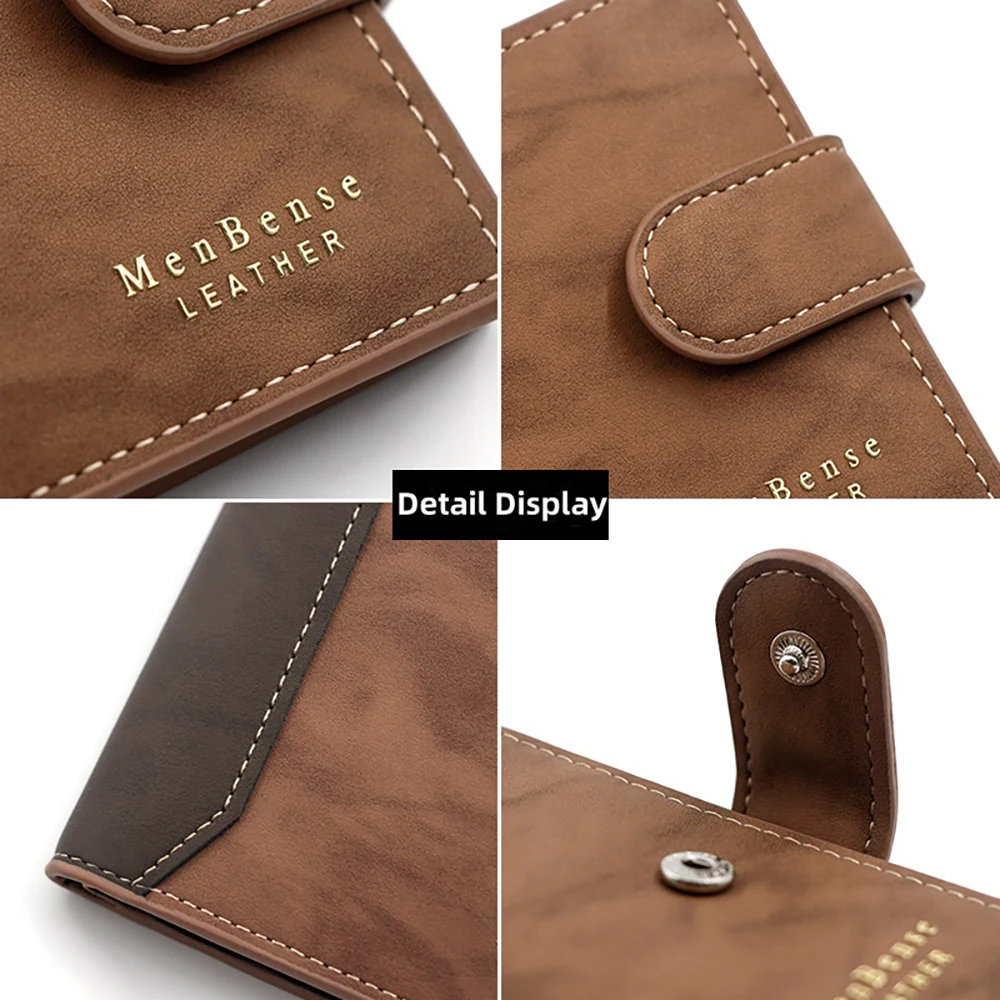 Men's wallet, frosted men's wallet, three colors to choose from