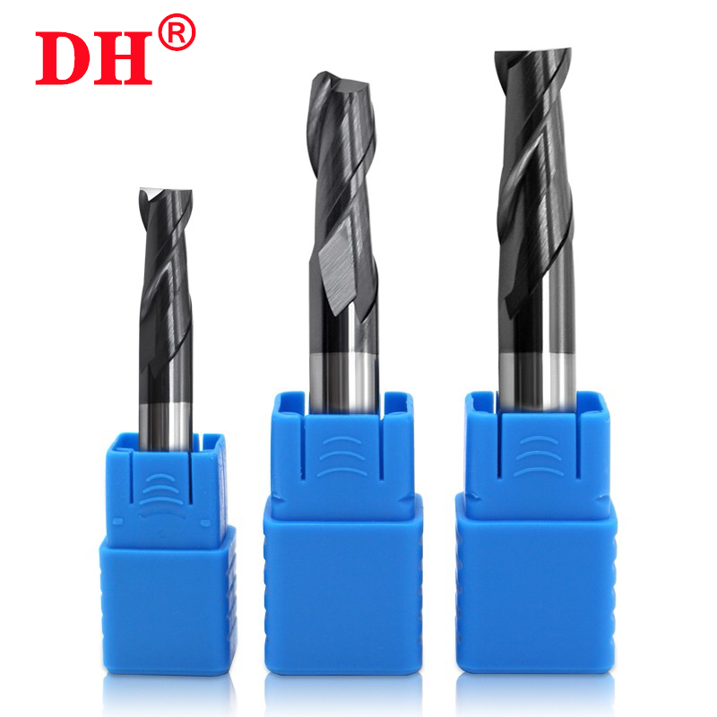 Fresa con revestimiento de aleación, herramienta de acero de tungsteno, mecanizado Cnc HRC55, fresas de 2 hojas, Kit de fresado superior, herramientas de fresado