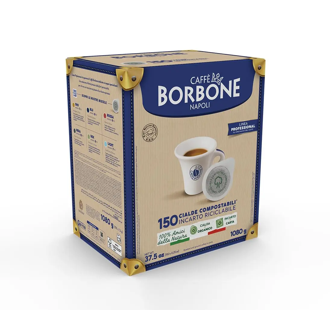 Gaufre compostable à café Borbone, mélange d'or-150 dosettes-système ESE